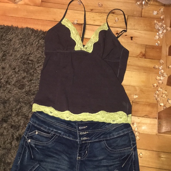 NWOTTops cami grey and light green - Picture 2 of 4